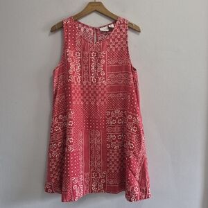 Rachel Zoe 100% Linen Patchwork Floral Sundress Size Large